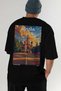 Moscow Russia Black Oversize Country City Back Printed Unisex T-Shirt 100% Cotton Premium - 7
