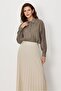 Shirt Collar Viscose Tunic 46699