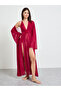 Burgundy Lace Slip Dress And Robe Set