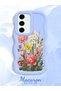 Samsung Galaxy S24 Fe Compatible Case Camera Protector Blue Silicone Couple Phone Case Floral Pattern - 2