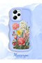 Poco X5 Pro 5g Compatible Case Camera Protector Blue Silicone Couple Phone Case Floral Pattern - 2