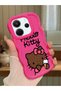 Redmi Note 14 4g Compatible Case with Camera Protector Red Silicone Couple Phone Case Kitty Pattern