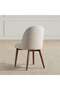 ORION DINING CHAIR FABRIC - BEIGE & WALNUT - 4