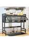 Over the Sink Dish Drying Rack – 85cm Stainless Steel Dish Drainer with Cutting Board Holder, Large Black Kitchen Counter Organizer - 6