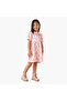 Sailor Neck Short Puff Sleeves Dress with Heart Print - 2