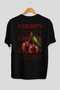 Cherry Oversize Back Printed Black T-Shirt Unisex 100% Cotton Premium Design Streetwear