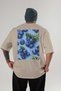 Blueberry 2 Oversize Back Printed Beige T-Shirt Unisex 100% Cotton Premium Design Streetwear - 2