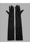Black Color Lycra Elbow Length Fabric Party Gloves 40 cm - 3