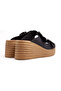 Sup 2005 Double Buckle Stone Detailed Padded Sole Slippers - 3