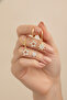 Yellow Color Star and V Shaped Zircon Stone 4-Piece Bijouterie Earring Set - 4