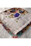 Handmade Needlework Writing, Scarf, Yemeni, Mevlit Cover, Head Cover, 4 Sides Embroidered, 100% Cotton, 100*100cm - 6