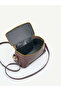 Enzo Model Women's Box Model Leather Handle Zippered Crossbody Handbag and Shoulder Bag - 5
