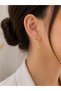 Women's Gold Color Zircon Stone Multiple Bar Design Cartilage Look Earrings