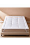 Prima Microfiber Olympic Queen Size Mattress Topper-160x200x4cm-WHITE - 6