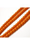 Afghani Muski Rosary 99 Beads 7.5mm Vibrant Orange Prayer Beads Tasbih Yellow Braided Tassel - 4