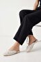 Women's White Hand-Knitted Ribbon-Wrapped Straw-Look Comfortable Daily Slippers Seferit - 2