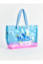 Blue Stitch Printed Girl's Beach Bag - 2