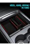 Tesery Tesla Model 3 & Y Black Velvet Console Organizer Tsl-0274A Storage Box - 5