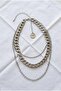 Antique Coin Pendulum 3 Layer Chain Necklace - 3