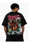 Urban Boyz Graphic Printed Oversize Black Men's T-Shirt