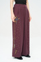 Women's Intensely Stone and Bead Embroidered Palazzo Trousers - 2