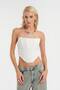 Women's Underwire and Adhesive Stone Detailed Design Corset