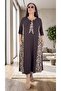 Leopard Printed Pocketed Full Lycra V-Neck Plus Size Cotton Viscose Summer Dress - 6