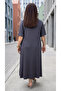 Leopard Printed Pocketed Full Lycra V-Neck Plus Size Cotton Viscose Summer Dress - 4