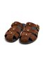 Suede Belt Detailed Gold Buckle Flat Sole Summer Comfortable Women's Slippers - 7