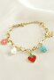 Mixed Strawberry Luxury Steel Anklet - Yellow
