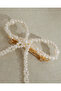 Women White Pearl Bow Hair Clip - 3