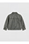 Gray Comfortable Fit Girls' Jean Jacket - 2