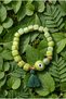 Handmade Green Bodrum Glass Evil Eye Bead Detailed Flexible Bracelet