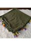 Handmade Rainbow Spring Beaded Crochet Border Writing Edge Cheesecloth Yemeni Dowry Bag Circle - 7