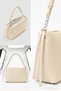 Women's Crossbody Bag with Cross Straps & Chain and Tassel Detail - 4
