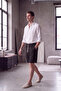 Men's Black Summer Lightweight Casual Breathable Muslin Shorts with Back Pockets - 6