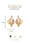 Trend Women's Steel Stylish Earrings Double Color Spiral Leaf Earrings Rose Gold - 4
