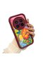 Vivo X200 Pro Compatible Case Camera Protector Burgundy Silicone Couple Phone Case Butterfly Pattern - 2
