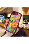 iPhone 16E Compatible Case Camera Protector Burgundy Silicone Couple Phone Case Butterfly Pattern