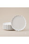 Habbe Yalın Porcelain 6-Piece Cake Plate Set