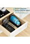 Black Stainless Steel Space Saving Dish Rack Organizer Compact Multi Tier Drying Stand with Utensil Holder - 5