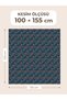 100% Cotton Satin Fabric 100X155 cm Navy Blue Fuchsia Floral Patterned Decorative Patchwork Fabric - 2