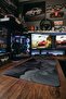 Dark Gray Abstract Smoke Waves 40X90 cm Gaming Mousepad Non-Slip Base Large Size Mousepad - 3
