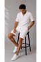 Men's Linen Shirt and Shorts Set - Summer Short Sleeve Two-Piece Combination for Beach and Casual Wear with Shorts - 4