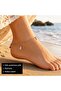 316L Stainless Steel Double Chain Women's Anklet with Teddy Bear Figure – Adjustable, Elegant, Casual and Stylish K