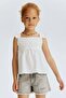 Frill-trimmed cotton top