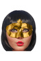 Gold Color Extra Shiny Prom Mask - 2