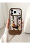 3D Dachshund Dog Figured Striped Silicone Phone Case Compatible with iPhone 17 Pro / 18 Pro - 4