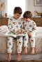 Boy's 100% Cotton Single Jersey Fabric Long Sleeve Seasonal Pajama Set - 6