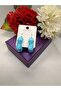 Blue Minelled Colorful Bone Model Steel Earrings - 2